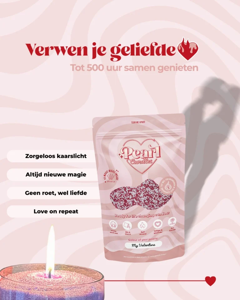 Instagram post from pearlcandles.nl. This post is in position 4.